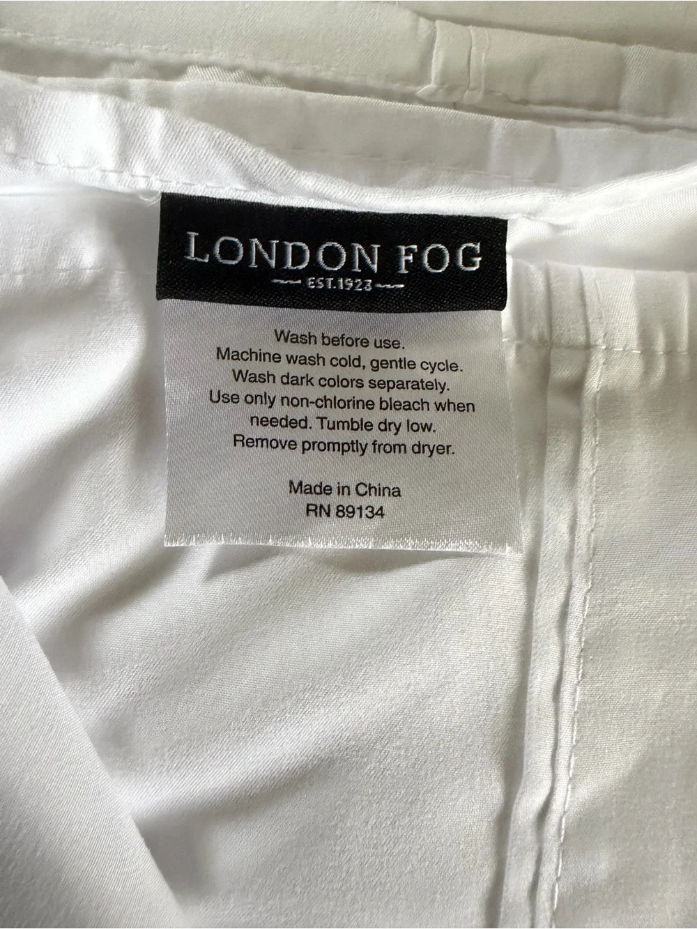 London Fog Queen Flat Sheet - Crisp White